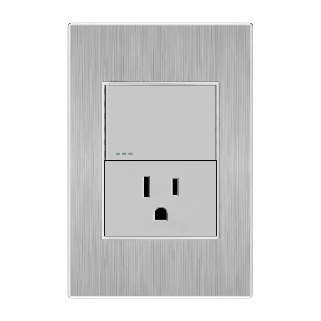 Toma + Interruptor Mercury Stainless