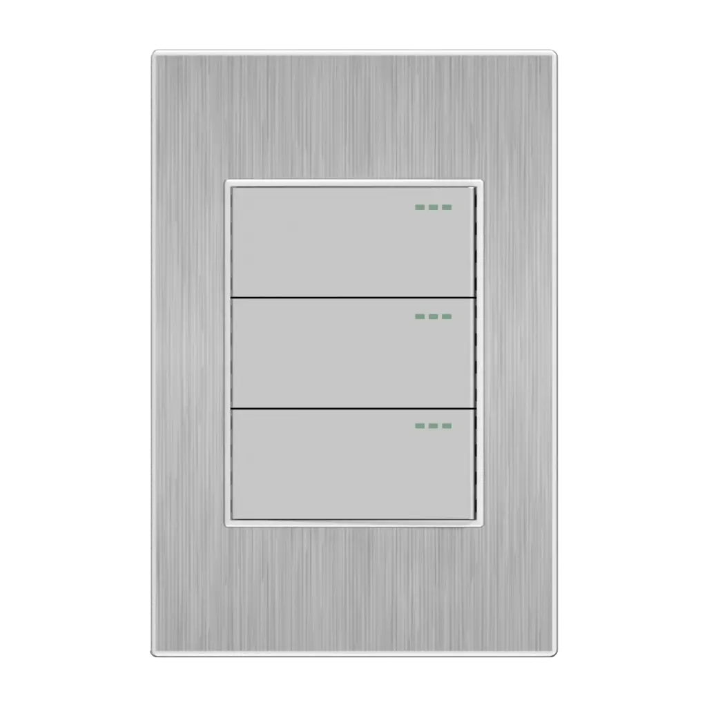 Interruptor Triple Conmutable Mercury Stainless