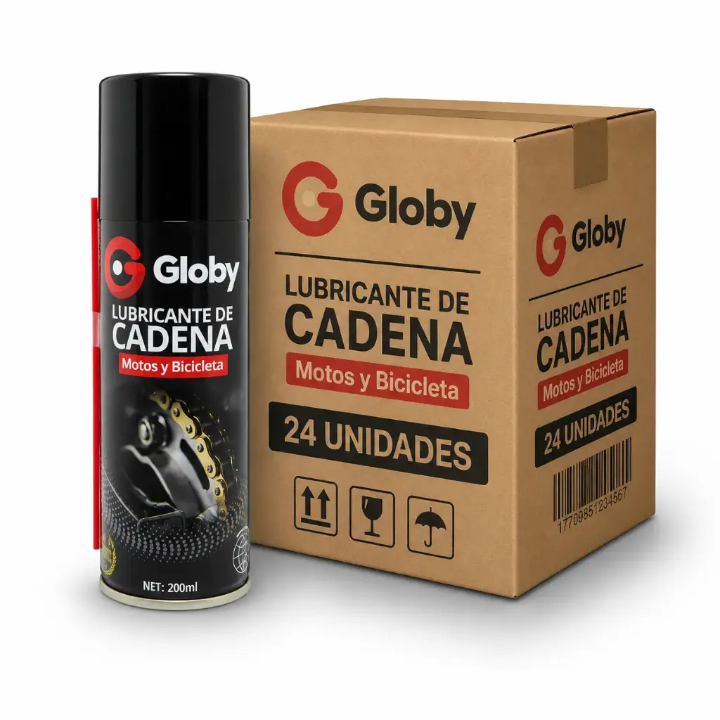 Lubricante De Cadena Globy 200ml Caja 24u