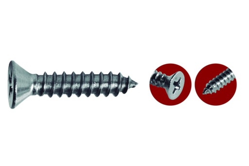 [02130023] Tornillo lamina cabeza plana 6X1