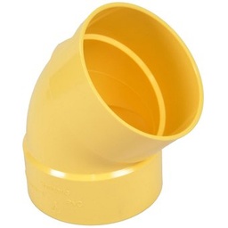 Codo 45° sanitario PVC