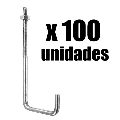 [25275] Tornillo Cubierta Gancho 3x1.1/2 x 100u