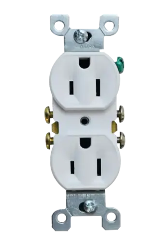 [TTA48] Toma Doble Incrustar Titanium Blanca/Usa