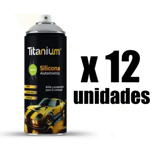 Silicona Aerosol 400ml Titanium x 12u