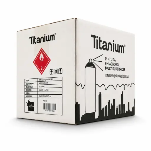 Pintura Aerosol 400ml Titanium Caja 12u