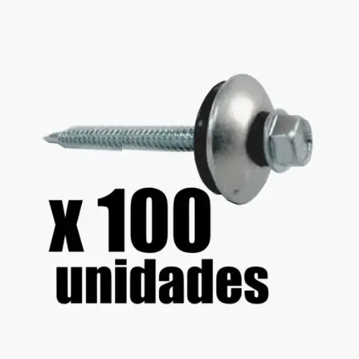 Tornillo Cubierta #14 Capuchón x 100 Und