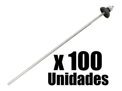 [F5C4725-100] Tornillo Cubierta Espigo Con Arandela 4.7mm x 25cm Ajover x 100u