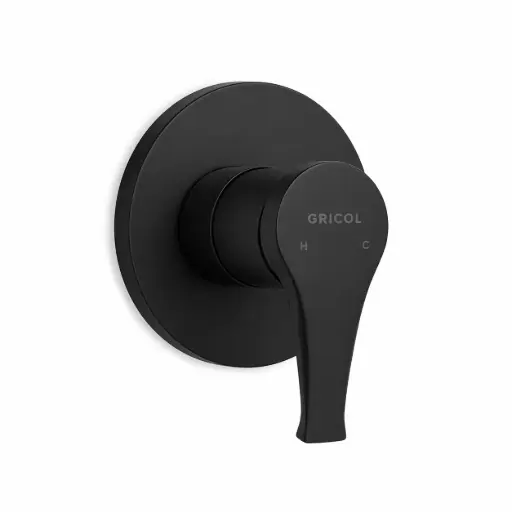 [01-2601-07SR] Ducha Monomando Sion Negra Gricol