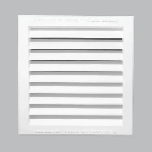[510-040-15] Rejilla Ventilacion Para Gas Tipo Persiana 25x25cm Siplas
