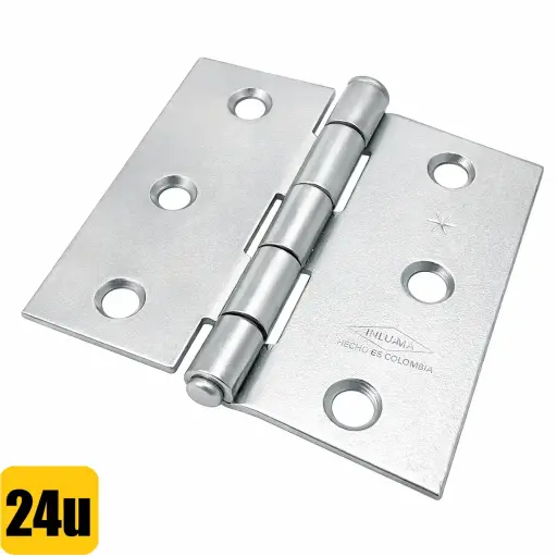 Bisagra Nudo Cabeza Plana Zincada Con Tornillo Caja