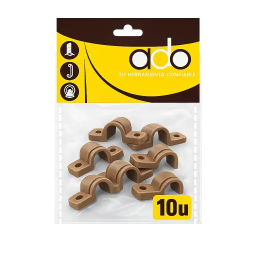 [TC317-0005-10] Grapa Tubo Plastica Cobrizada Induma 1/2" Pack 10u