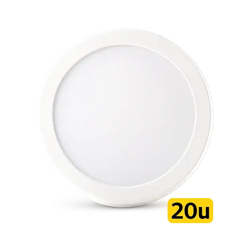 Panel Led Sobreponer Blanco Redondo Mercury X Caja