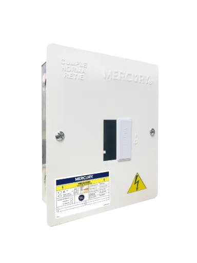Tablero Monofasico Bimaterial Tapa Lisa Metalica Mercury