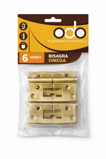 Bisagra Omega Latonada Con Tornillo Induma Pack