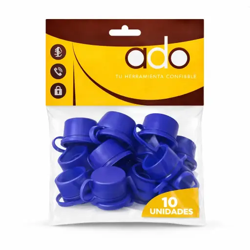 [0000155-10] Capuchon Plastico Teja Azul Pack
