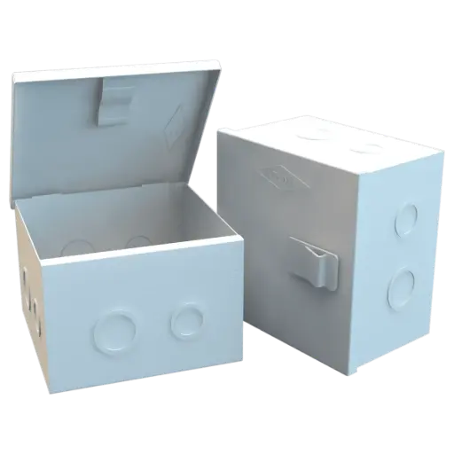 Caja De Paso Metalica C.24 Blanca Induma