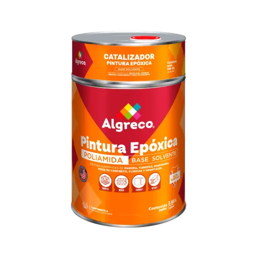 Kit Pintura Epóxica Base Solvente Galon + Catalizador Algreco