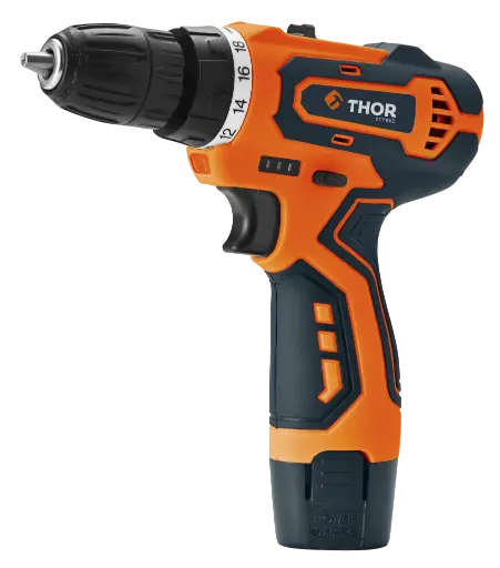 [THPT12] Taladro Atornillador Inalambrico 3/8" -10 Mm 12v - 1350 Rpm - 19/21n.M Thor