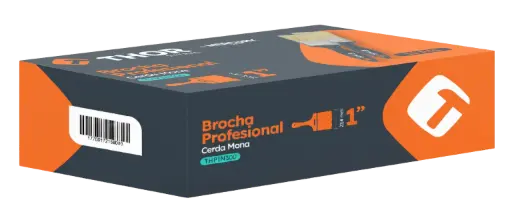 Brocha Basic Cerda Mona Mango Plastico Thor Caja X 10
