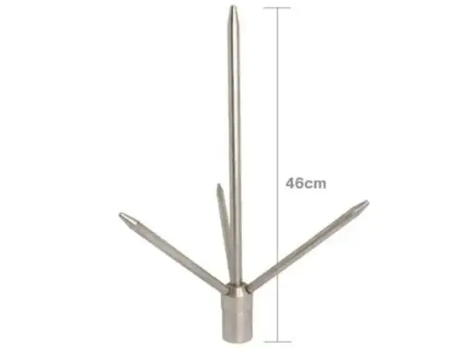 [A4PINOX] Pararrayo 4 Puntas Acero Inoxidable Franklin