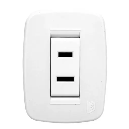[13854 - LY00002] Toma Sencillo SobrePoner Blanco Duke Energy
