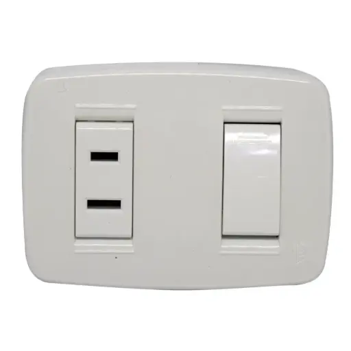 [13856 - LY00005] Toma + Apagador SobrePoner Blanco Duke Energy