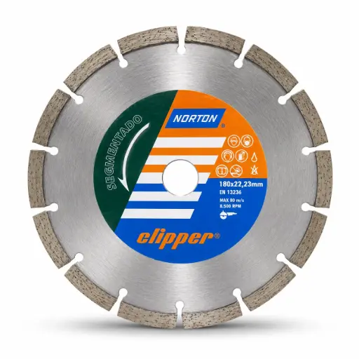 [70184624370] Disco Diamantado 7” Clipper Segmentado 180x8x22.23 Norton