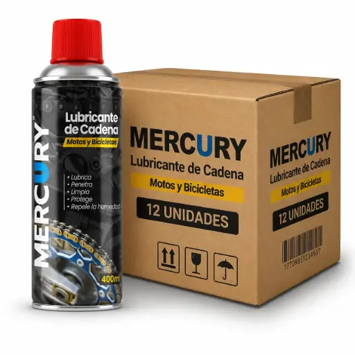 Lubricante Cadenas Motos/Biclicletas Mercury Caja