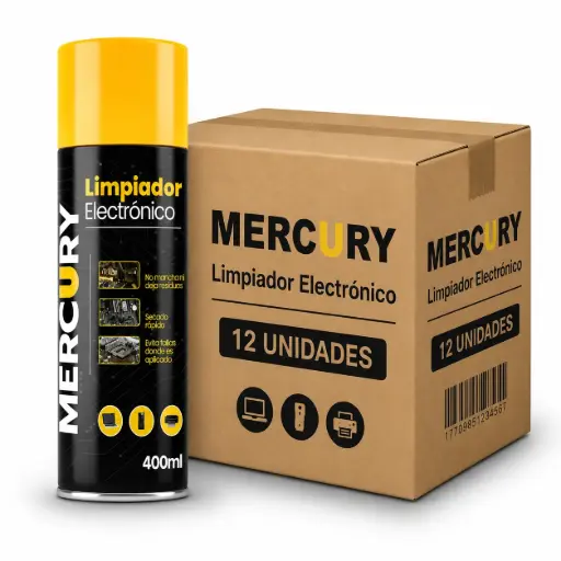 Limpiador Electronico Mercury Secado Ultrarapido Caja