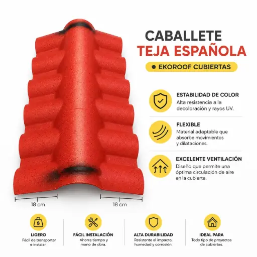 [CAB01] Caballete Upvc Naranja Castellana