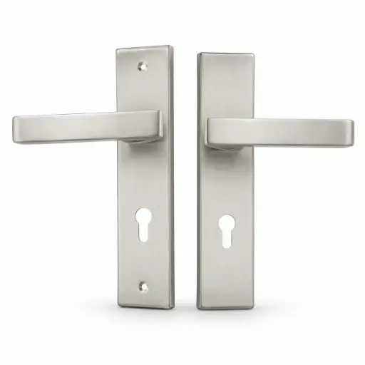 [6840] Manilla Escudo Largo Isla Acero Inox 260x62,5mm C/T Feh