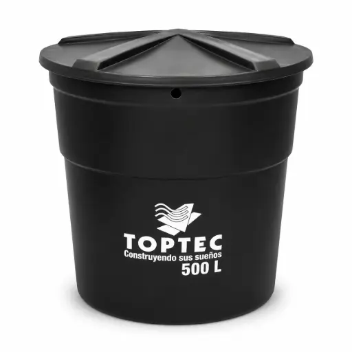 Tanque Plastico Para Agua Potable Negro Toptec