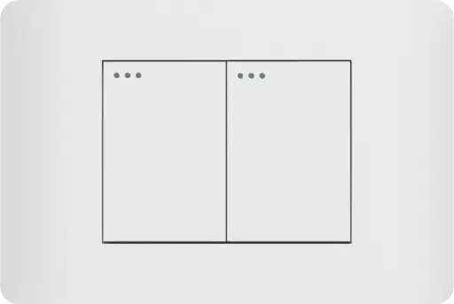 [ETI213] Interruptor Doble Mercury Blanco Capri