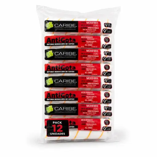 [7000005000001-12] Rodillo Antigota Caribe 9" Pack 12u