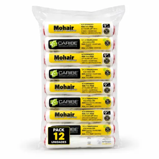 [7000025000001-12] Rodillo Epoxico 9" Caribe Pack 12u