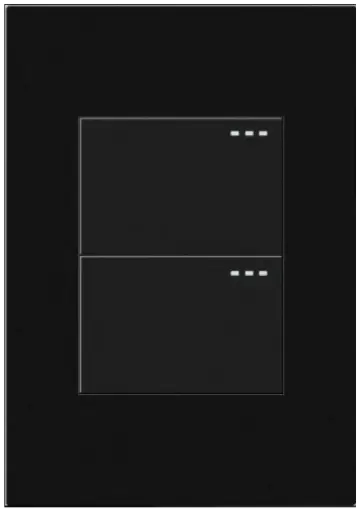 [ETI101] Interruptor Doble Conmutable Black Luxury Mercury
