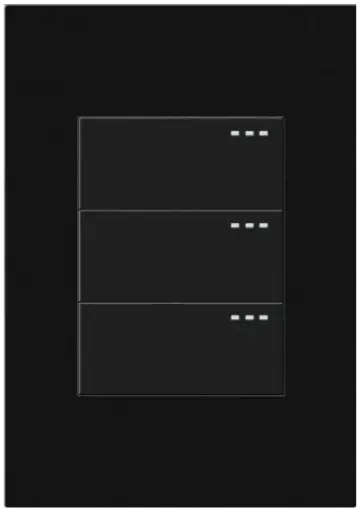 [ETI102] Interruptor Triple Conmutable Black Luxury Mercury