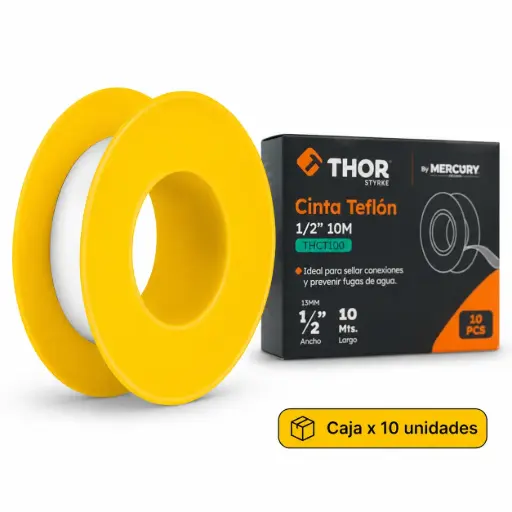 Cinta Teflon 0.075mm Uso General x 10und Thor