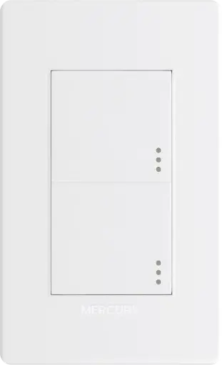 [ETI174] Interruptor Doble Mercury Linea Plus Blanco