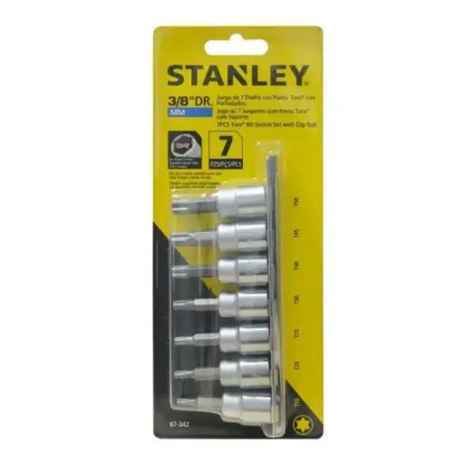 [87-342] Juego De Copas Torx 7 Piezas 3/8" Stanley