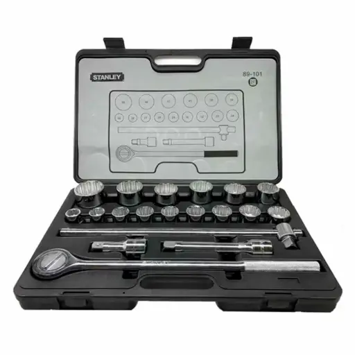 [89-101] Juego De Copas 19 Piezas 3/4” Metrico 12p 22-50mm Stanley