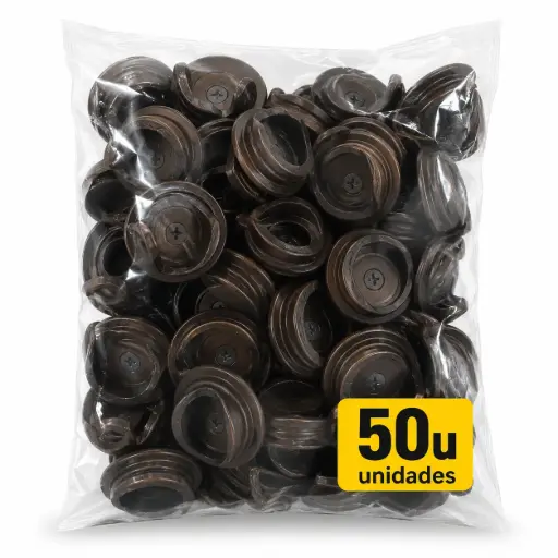 Plafon Cortinero Abierto Cafe Pack 50u