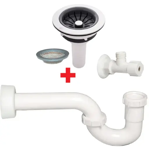 [LP-3977-211] Kit Para Conjunto Lavaplatos Gricol Sifon + Canastilla +Llave