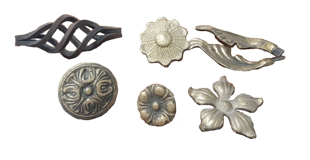 Aplique en bronce para estructuras forjadas