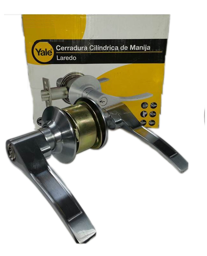 CERRADURA BAÑO LAREDO MANIJA CROMO MATE US26D YALE