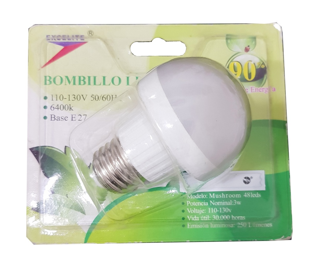 Bombillo Tipo Hongo 3w Excelite