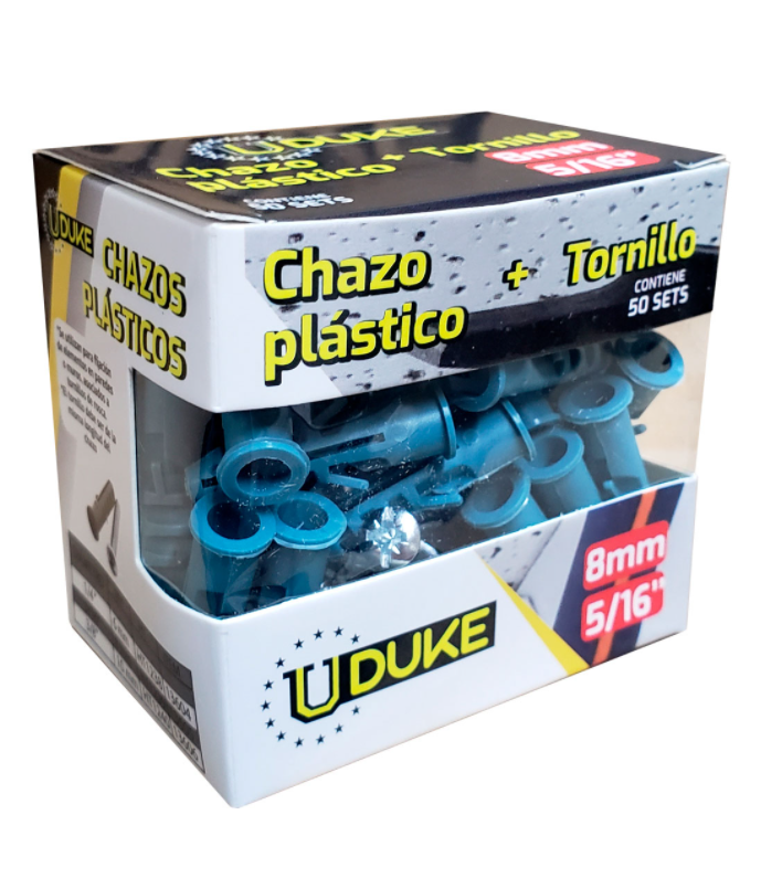 Chazo Plástico con Tornillo 50und Uduke 