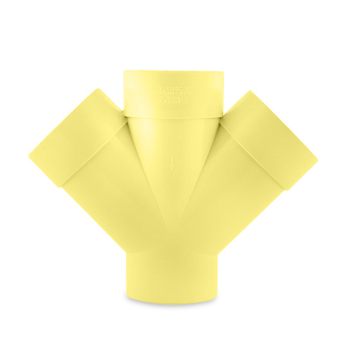 Yee doble sanitaria PVC