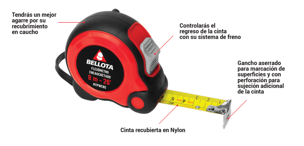 Flexómetro Bellota
