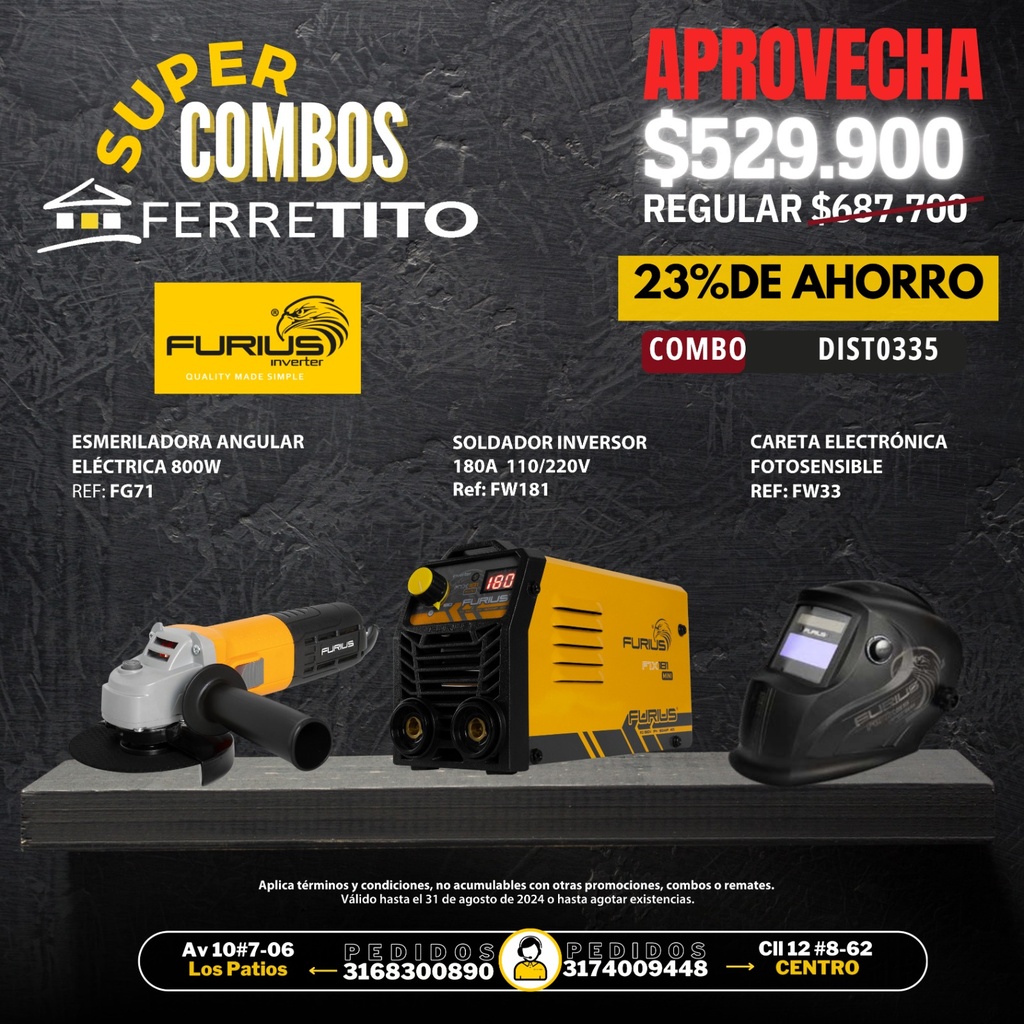 Combo de herramientas Furius